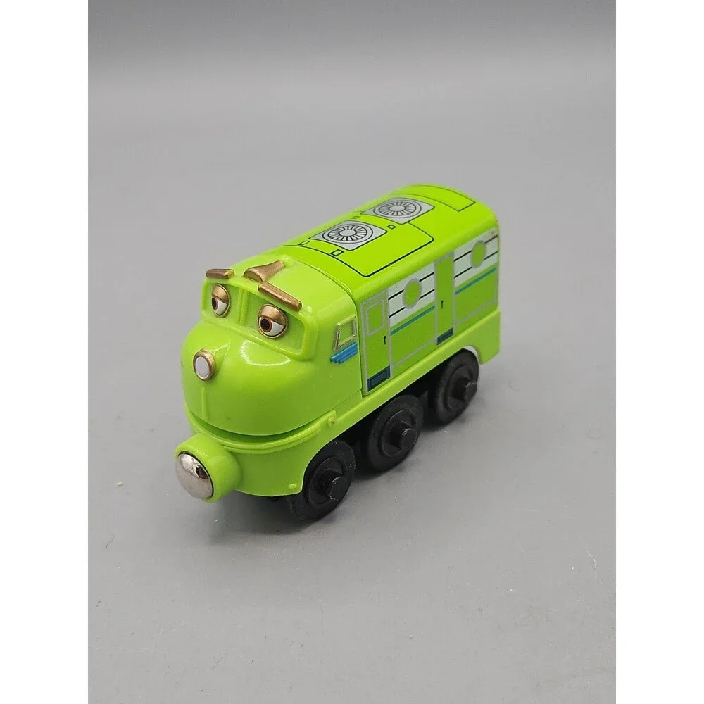 Chuggington Wooden Railway Green Painted Wilson Train Wood Engine